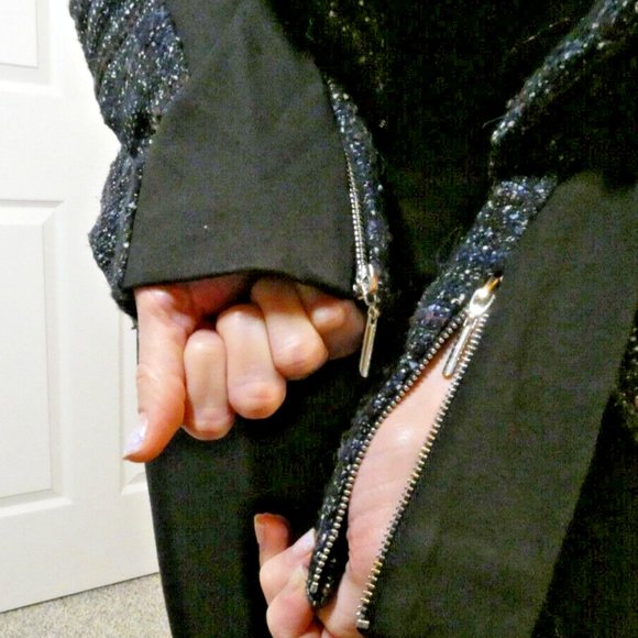 WHBM Jacket Black Classic Office Suit Blazer Tweed Multicolor Dress-up Size 6 - Picture 8 of 11